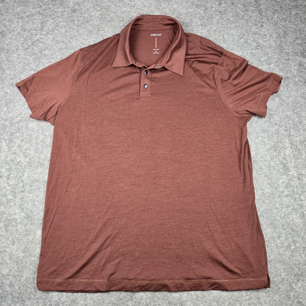 Proof 72 Hour Merino Wool Polo Shirt Mens XL Oxblood Hiking Baselayer Huckberry